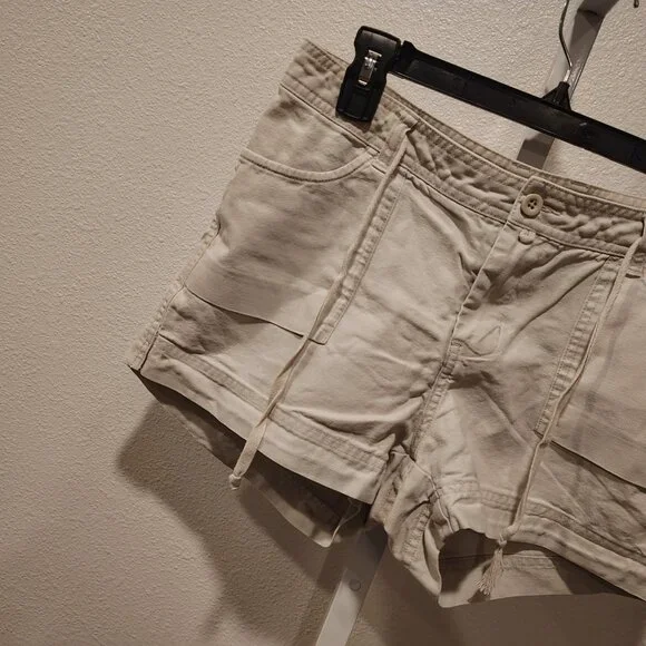 Junior's Khaki Utility Shorts Size 11 Ramie Cotton - Picture 6 of 10